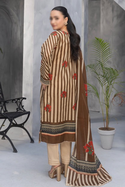 3 Piece - Digitally Printed Lawn - Nureh 1006
