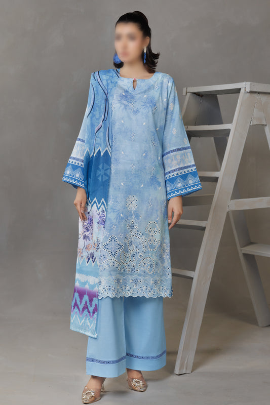 3 Piece - Embroidered Lawn - Parisa 301