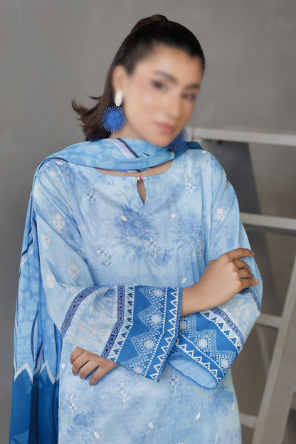 3 Piece - Embroidered Lawn - Parisa 301