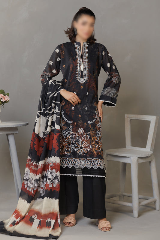 3 Piece - Embroidered Lawn - Parisa 310