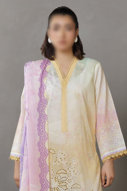 3 Piece - Embroidered Lawn - Parisa 303
