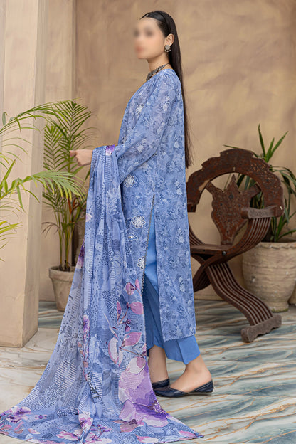 3 Piece - Embroidered Lawn - Parisa 107