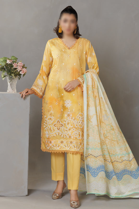 3 Piece - Embroidered Lawn - Parisa 305