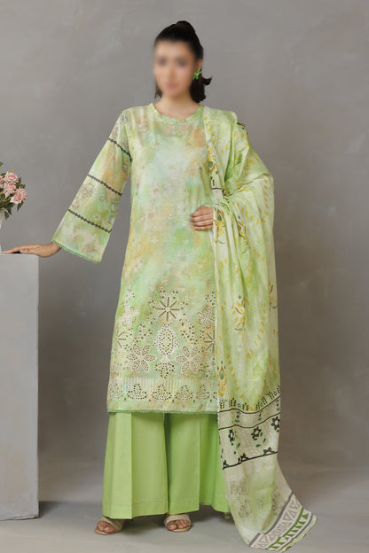 3 Piece - Embroidered Lawn - Parisa 306