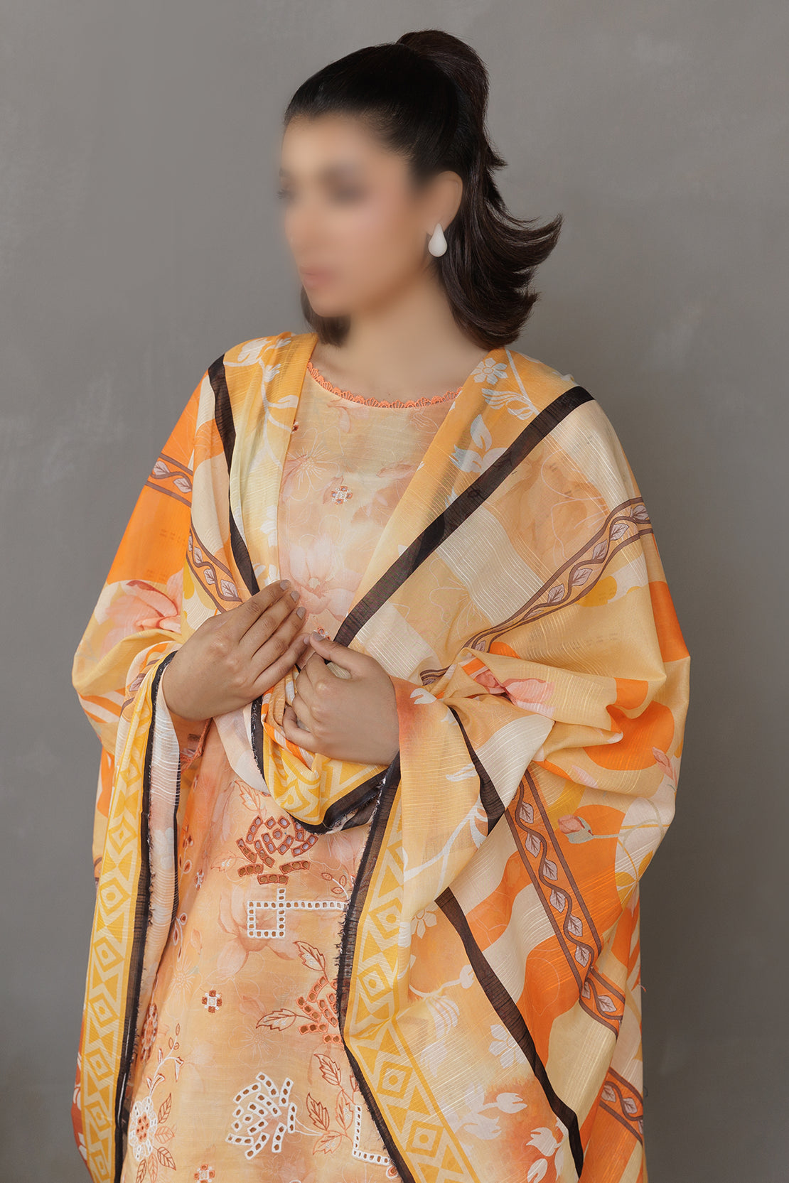 3 Piece - Embroidered Lawn - Parisa 307