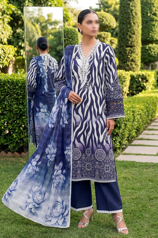 3 Piece - Embroidered Lawn - Pearl 30301