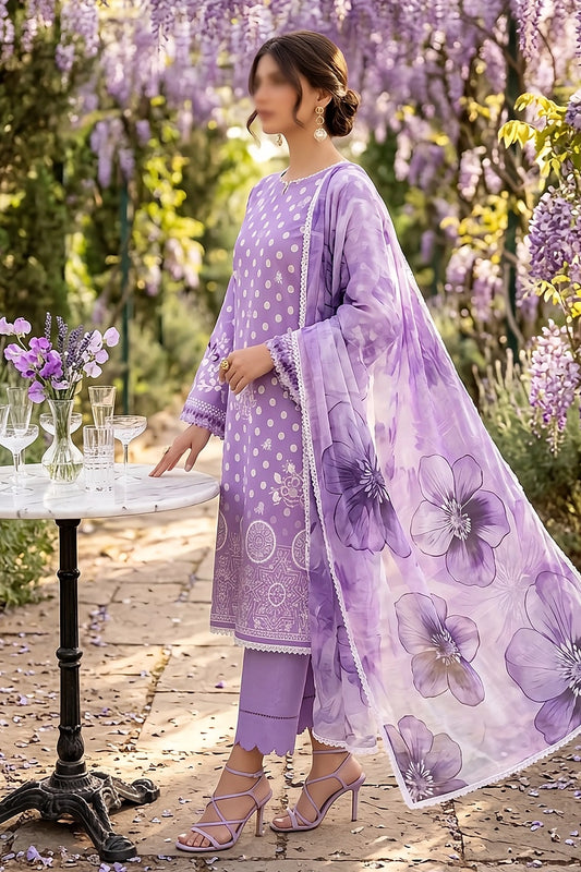 3 Piece - Embroidered Lawn - Pearl 30302