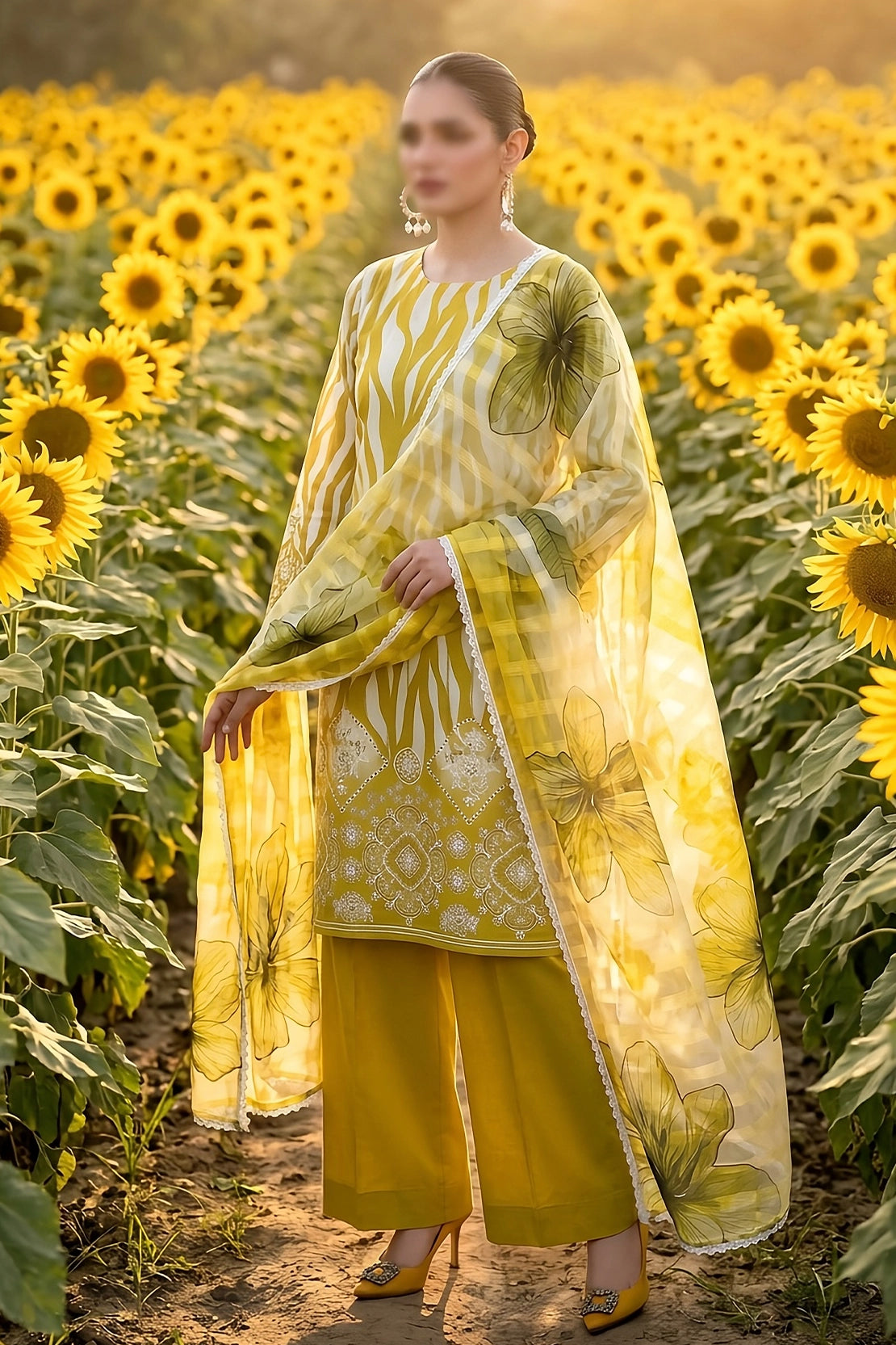 3 Piece - Embroidered Lawn - Pearl 30306