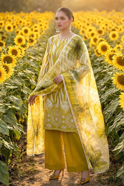 3 Piece - Embroidered Lawn - Pearl 30306