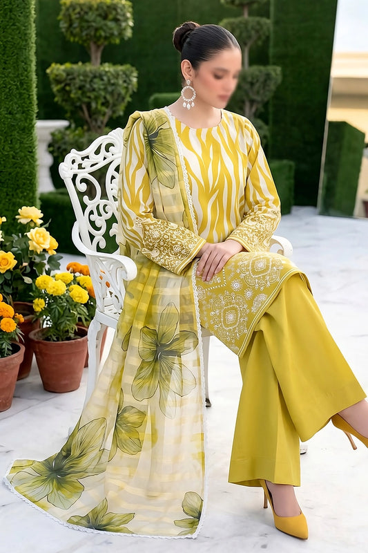 3 Piece - Embroidered Lawn - Pearl 30306