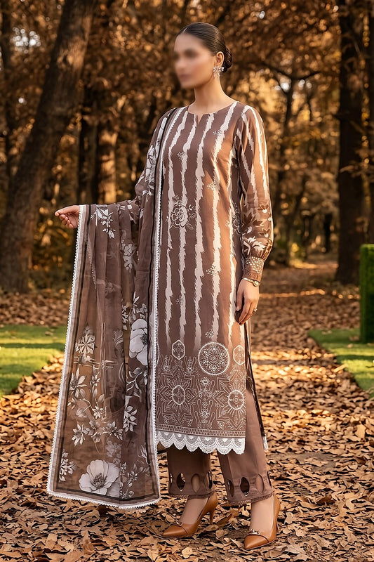 3 Piece - Embroidered Lawn - Pearl 30309