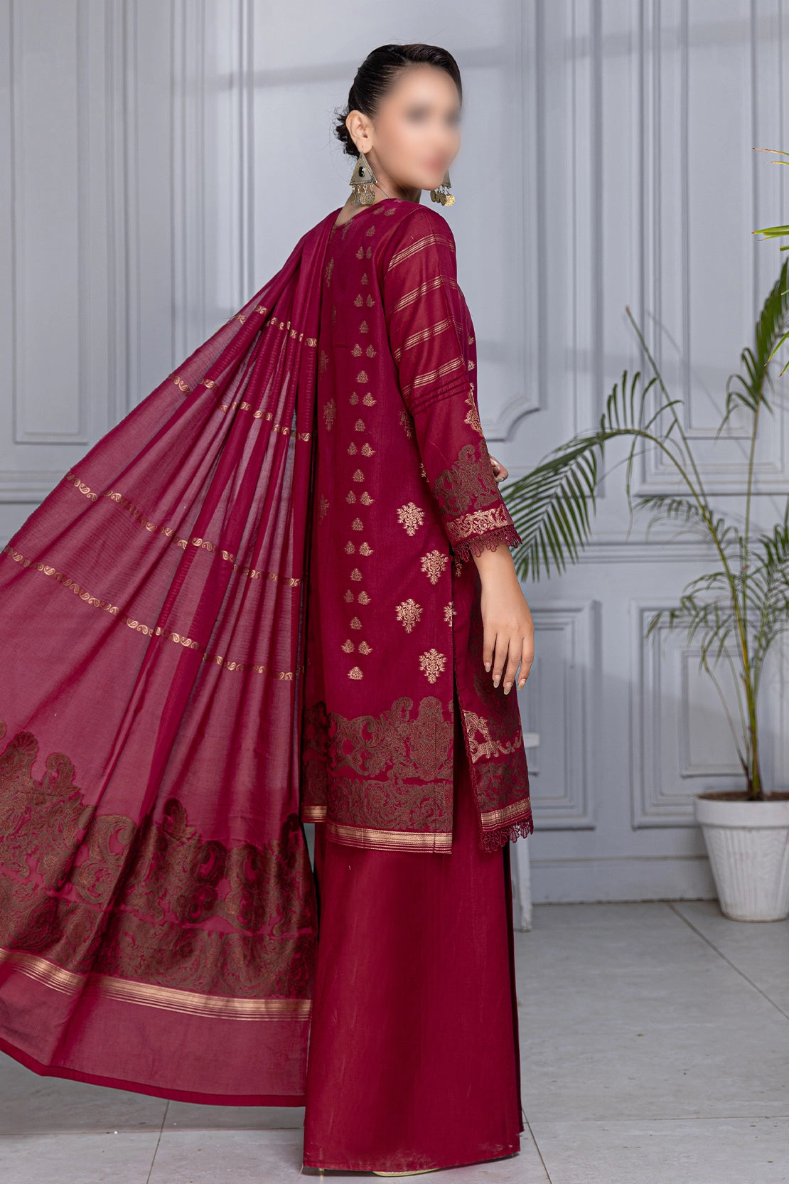 3 Piece - Jacquard Brosha Lawn - RimJim 301