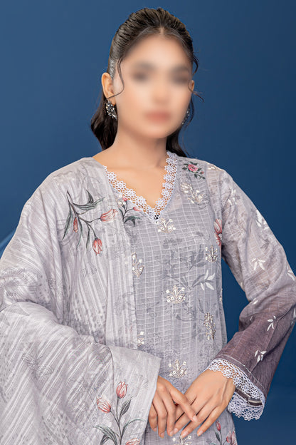 3 Piece - Embroidered Lawn  - Riwayat 210