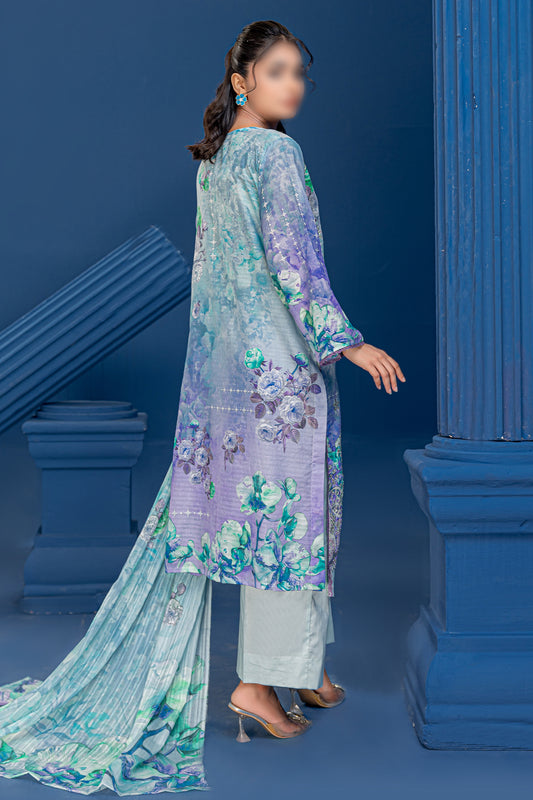 3 Piece - Embroidered Lawn  - Riwayat 212
