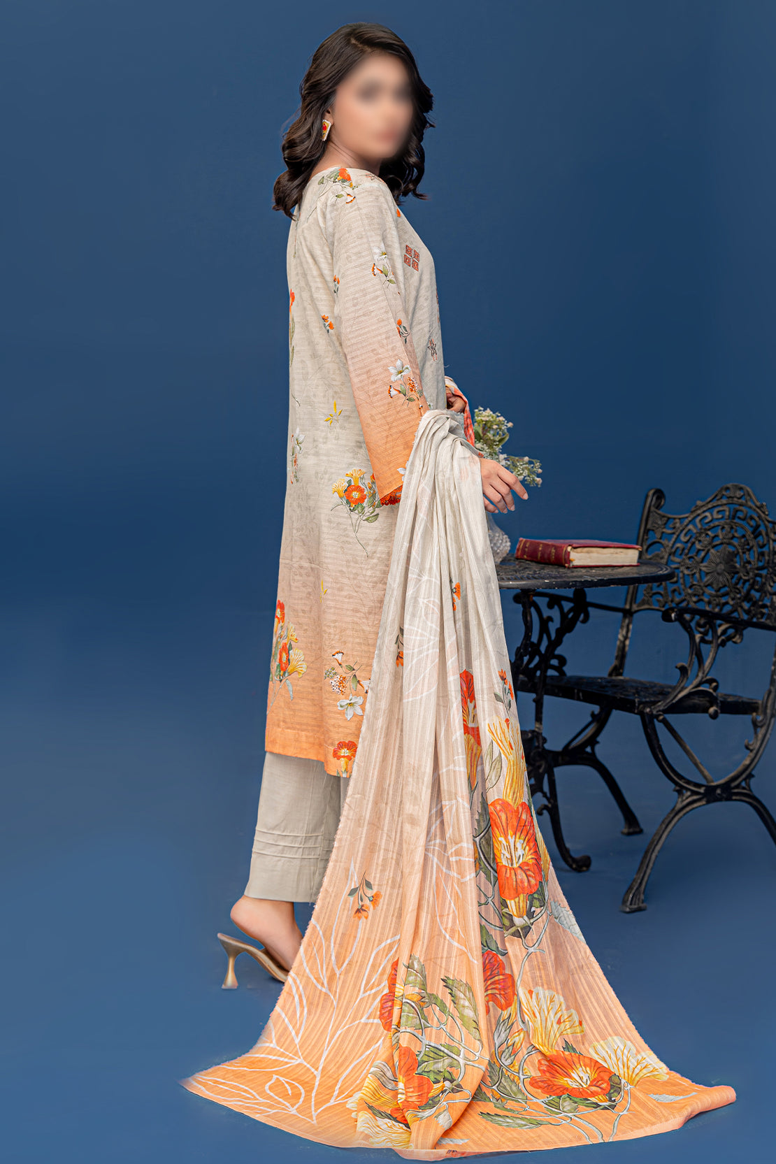 3 Piece - Embroidered Lawn  - Riwayat 202
