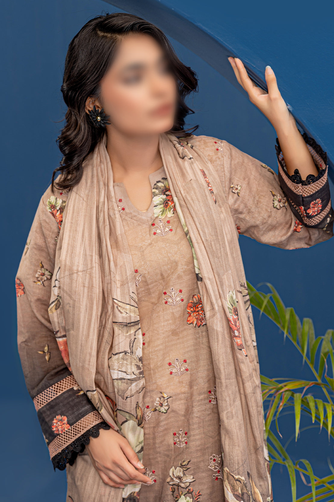 3 Piece - Embroidered Lawn  - Riwayat 205