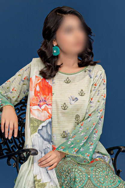 3 Piece - Embroidered Lawn  - Riwayat 206