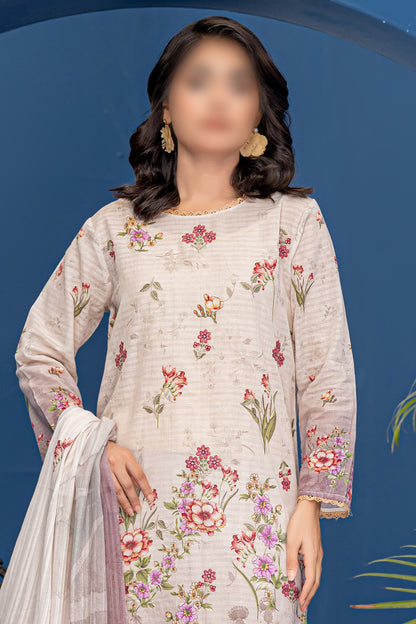 3 Piece - Embroidered Lawn  - Riwayat 207