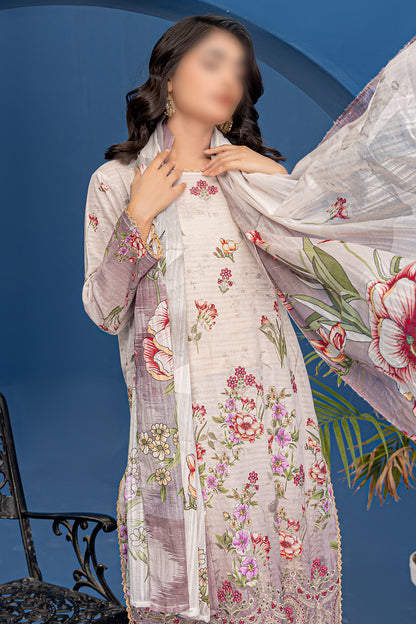 3 Piece - Embroidered Lawn  - Riwayat 207