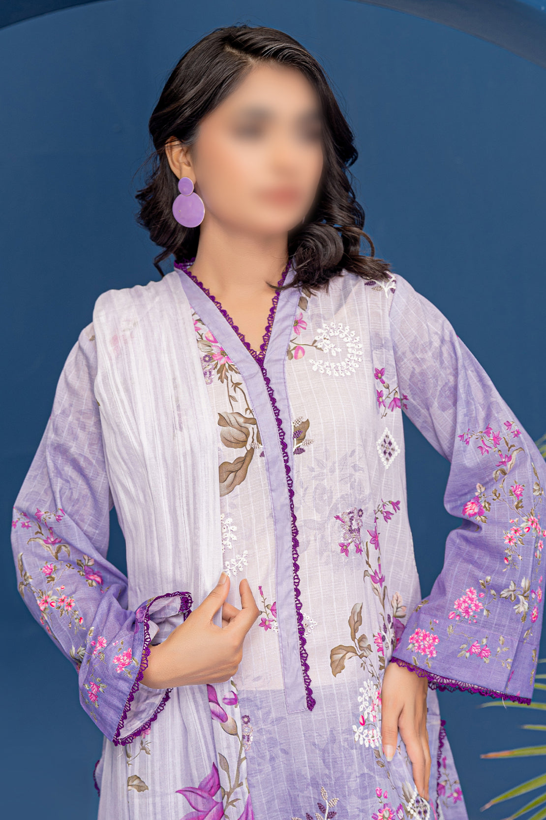 3 Piece - Embroidered Lawn  - Riwayat 208