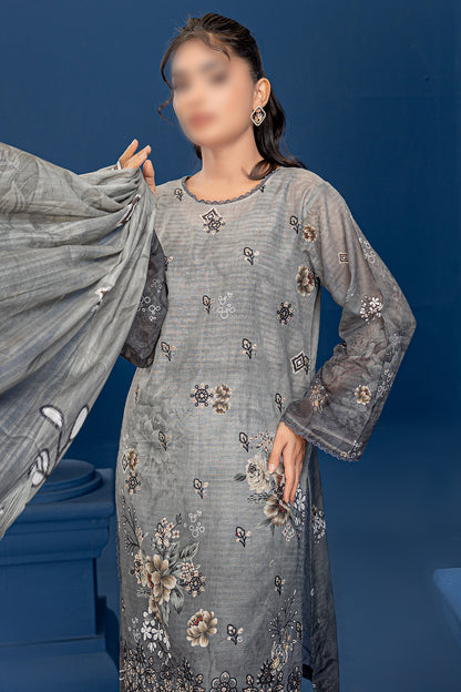 3 Piece - Embroidered Lawn  - Riwayat 209