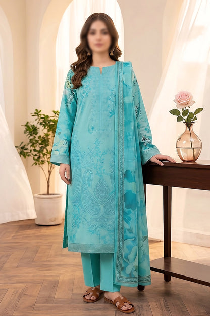 3 Piece - Embroidered Lawn - Ruby 30801