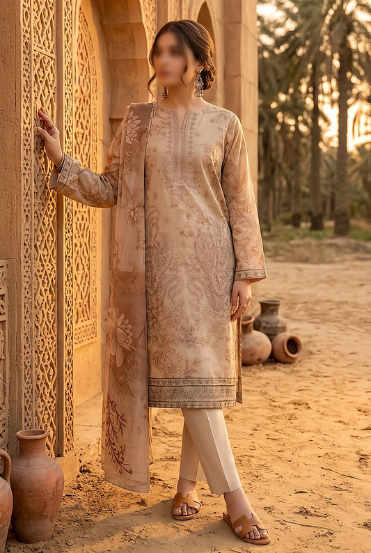 3 Piece - Embroidered Lawn - Ruby 30810