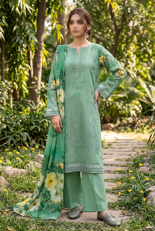 3 Piece - Embroidered Lawn - Ruby 30805