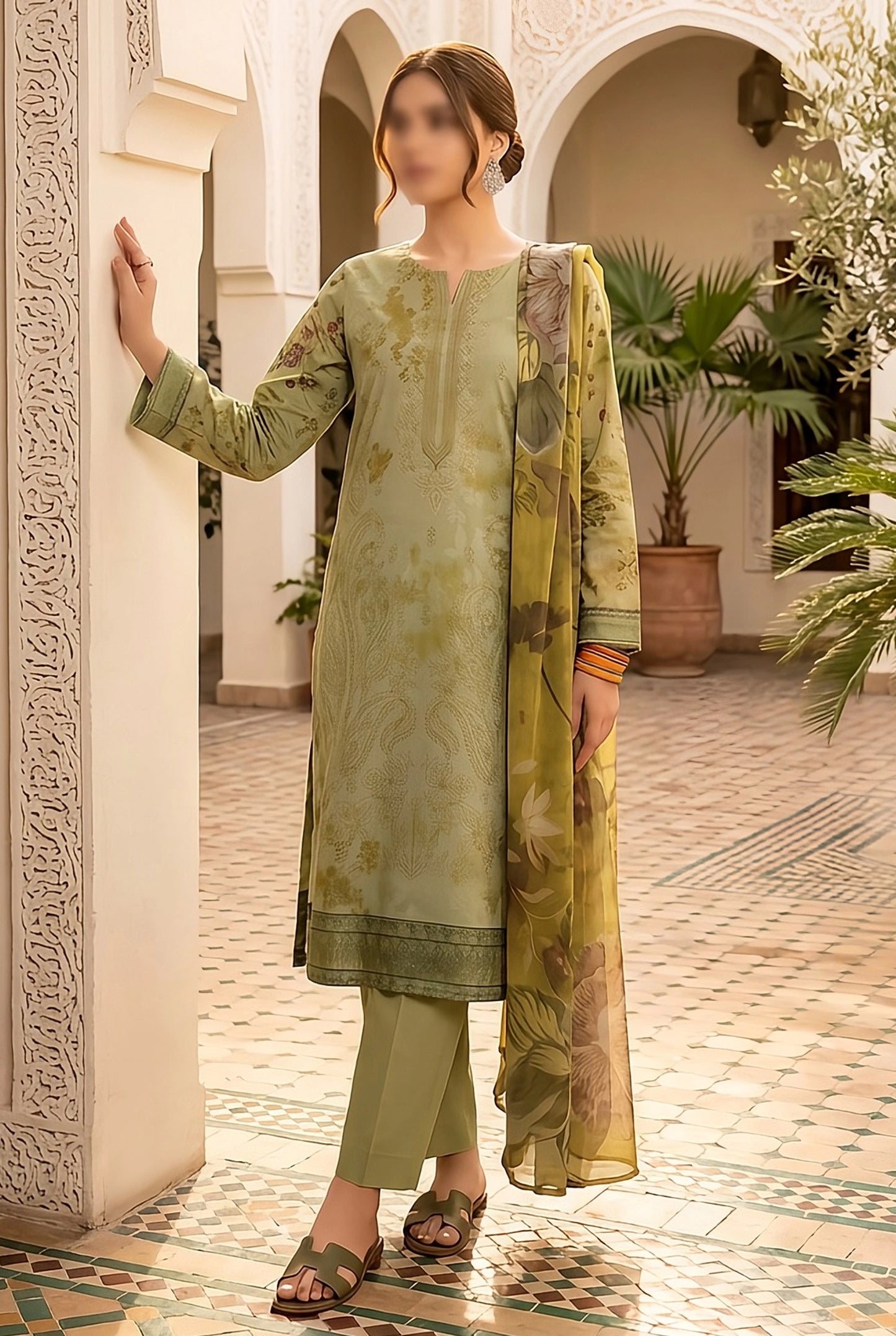 3 Piece - Embroidered Lawn - Ruby 30806
