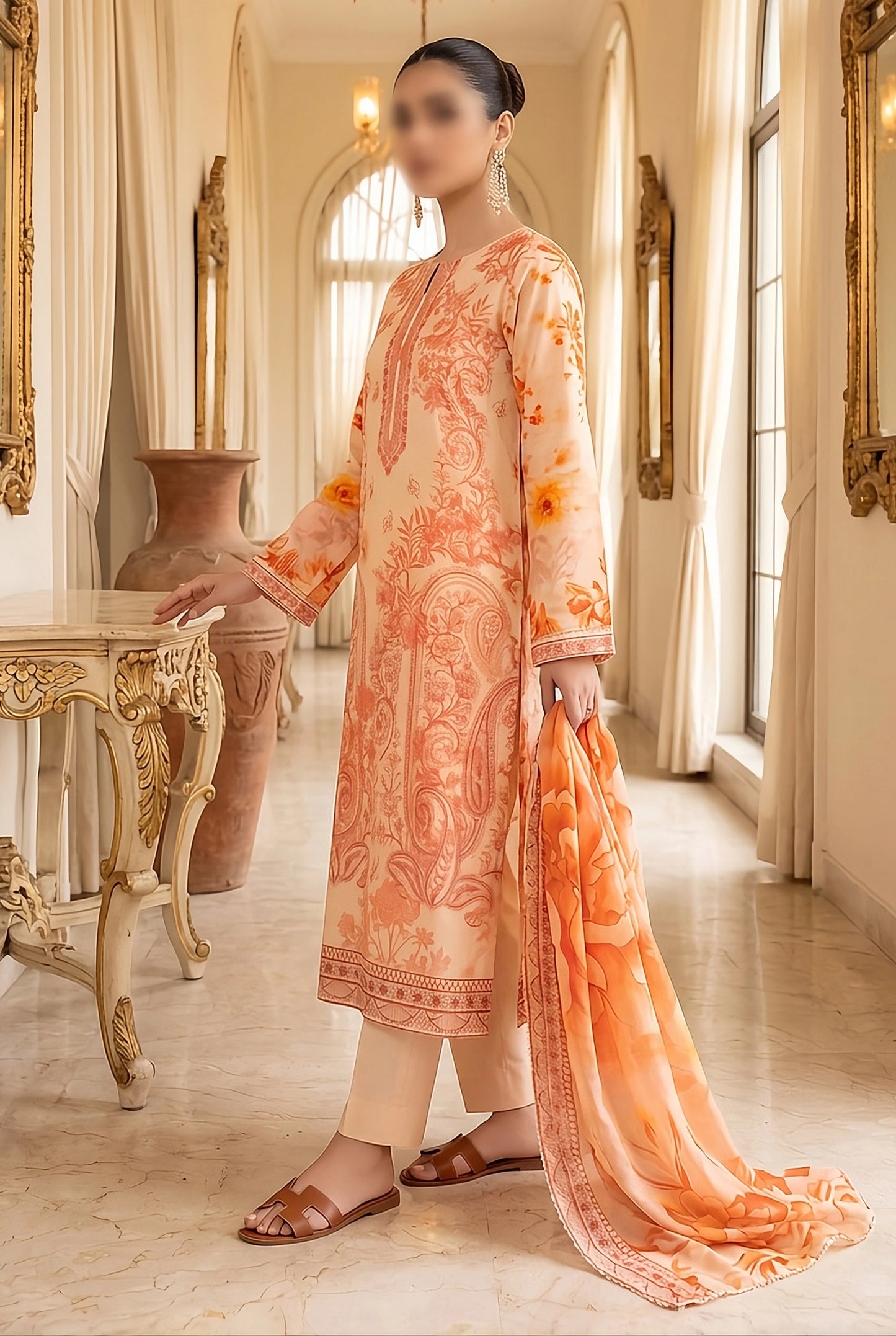3 Piece - Embroidered Lawn - Ruby 30807