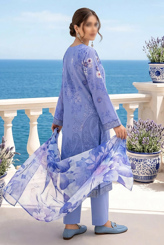 3 Piece - Embroidered Lawn - Ruby 30808