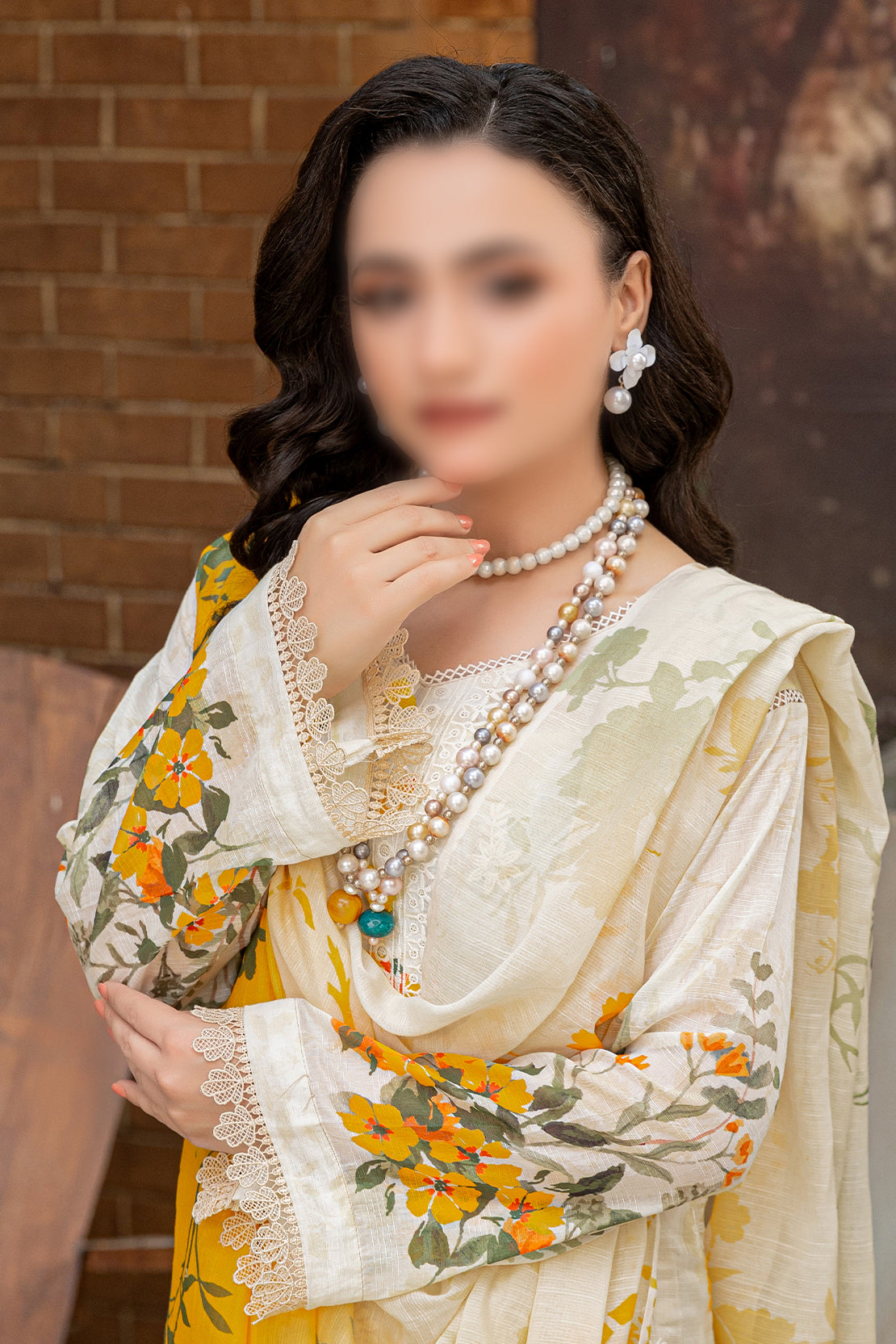 3 Piece - Embroidered Lawn  - Sahil 101