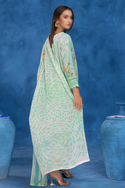 3 Piece - Embroidered Lawn - Sahil 202