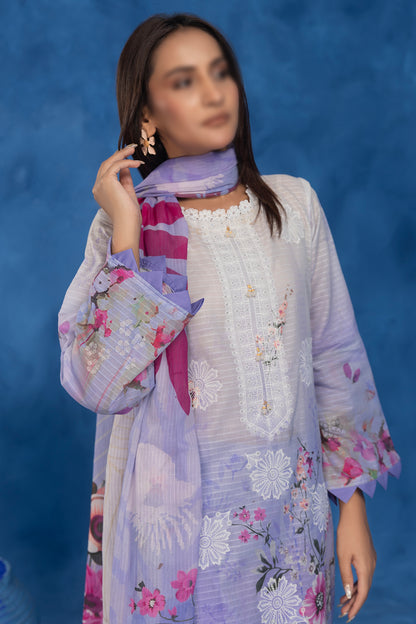 3 Piece - Embroidered Lawn - Sahil 205