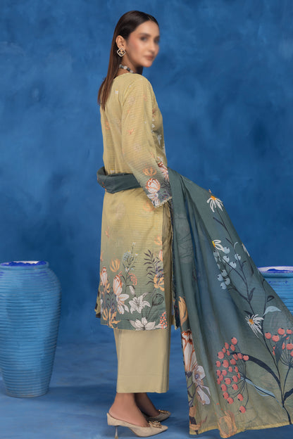3 Piece - Embroidered Lawn - Sahil 206