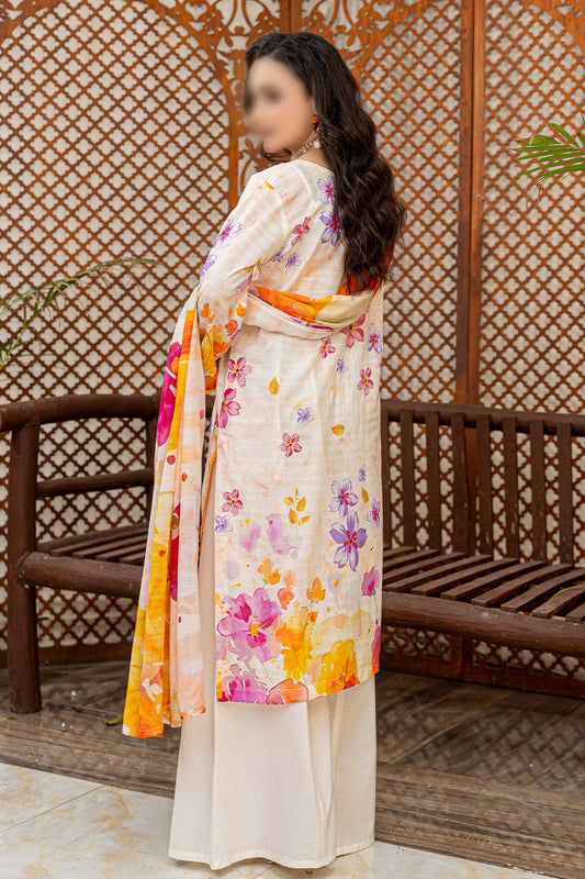 3 Piece - Embroidered Lawn  - Sahil 106