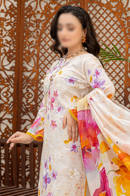 3 Piece - Embroidered Lawn  - Sahil 106