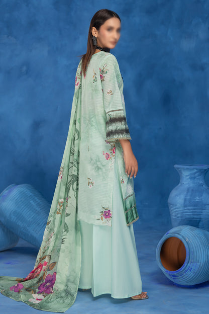 3 Piece - Embroidered Lawn - Sahil 209