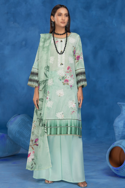 3 Piece - Embroidered Lawn - Sahil 209