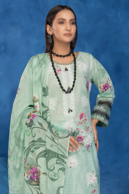 3 Piece - Embroidered Lawn - Sahil 209