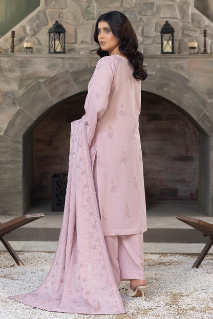 3 Piece - Embroidered Lawn Slub Karandi - Tana Bana 104