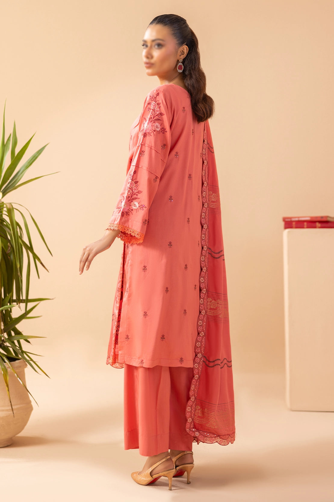 3 Piece - Embroidered Doriya Viscose - Tassur 106