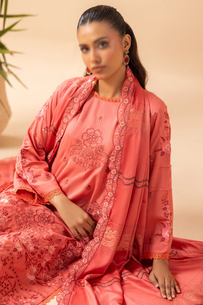 3 Piece - Embroidered Doriya Viscose - Tassur 106