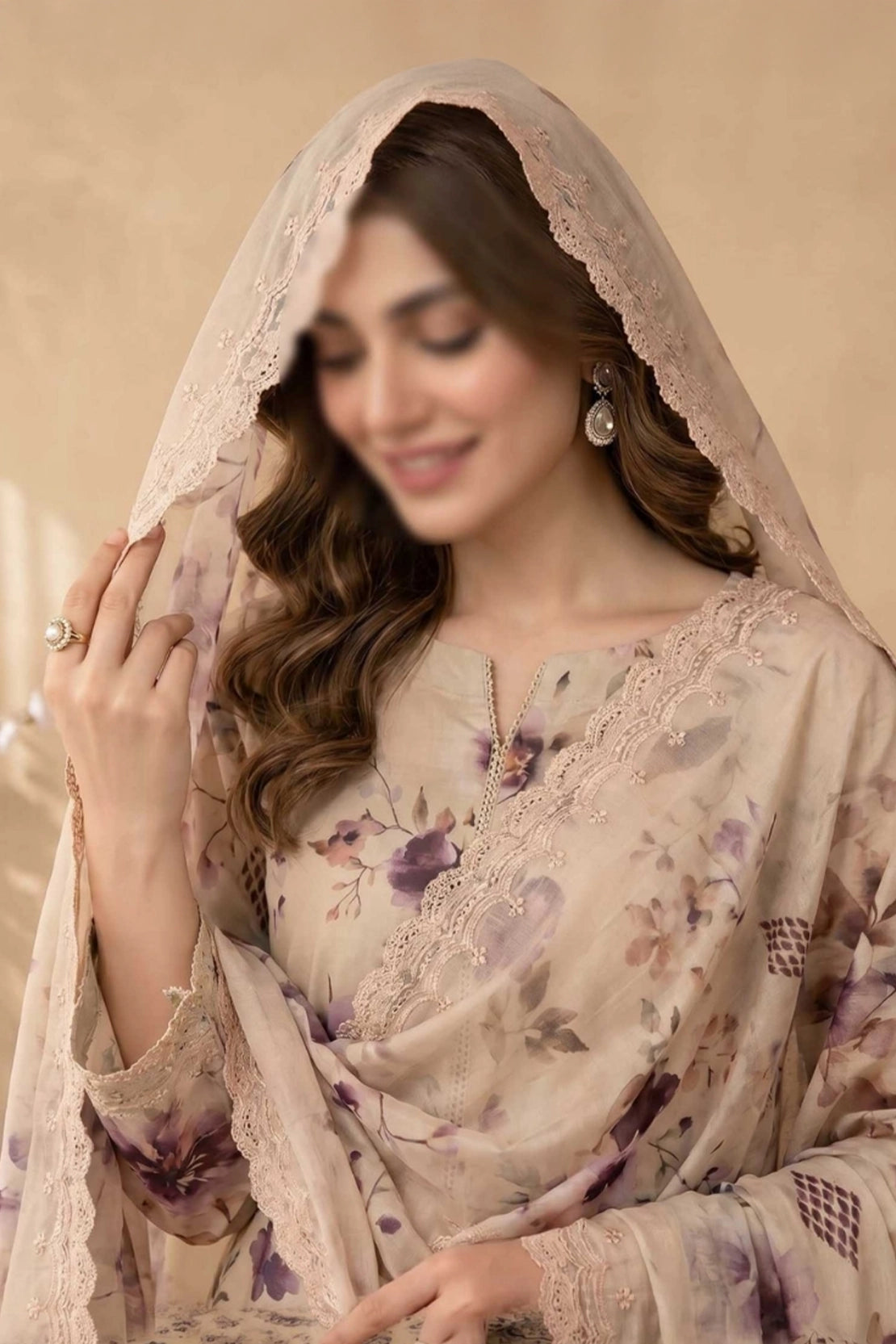 3 Piece - Embroidered Lawn - Tehzeeb 18510