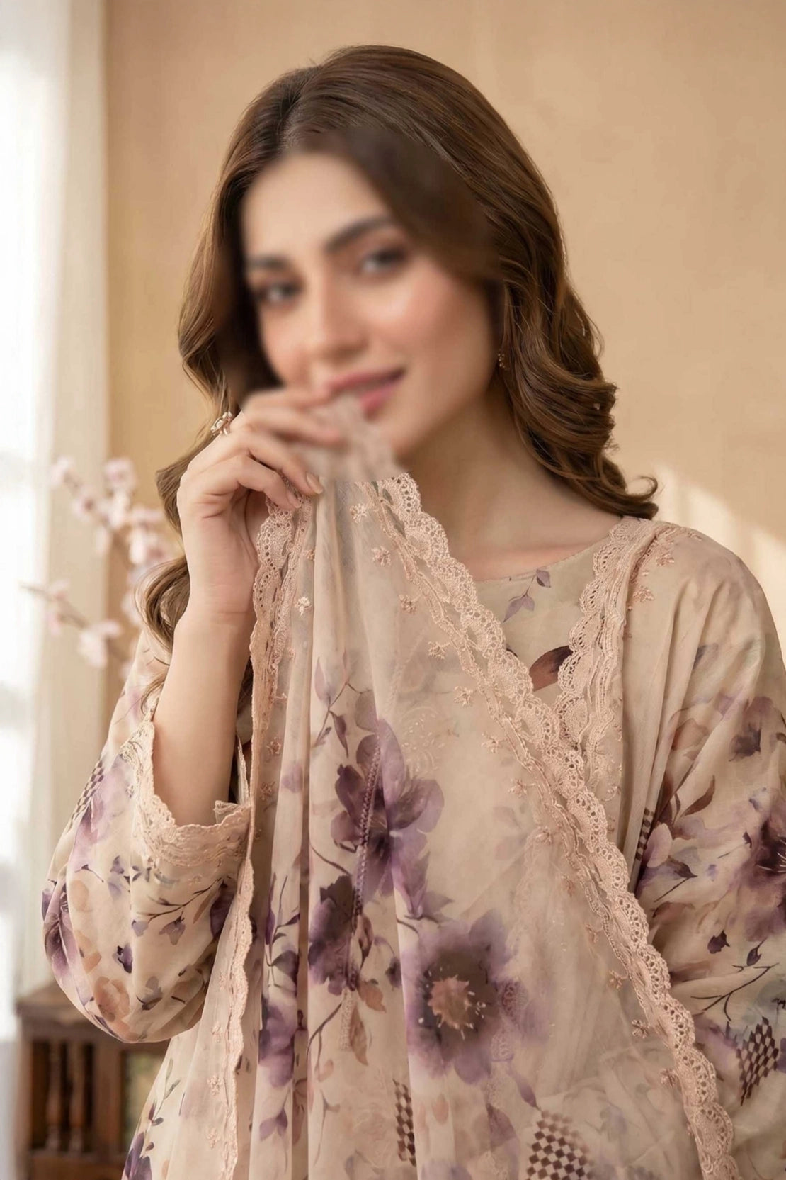 3 Piece - Embroidered Lawn - Tehzeeb 18510