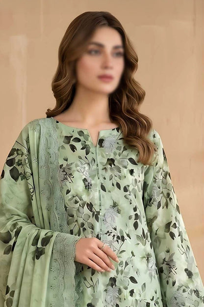3 Piece - Embroidered Lawn - Tehzeeb 18502