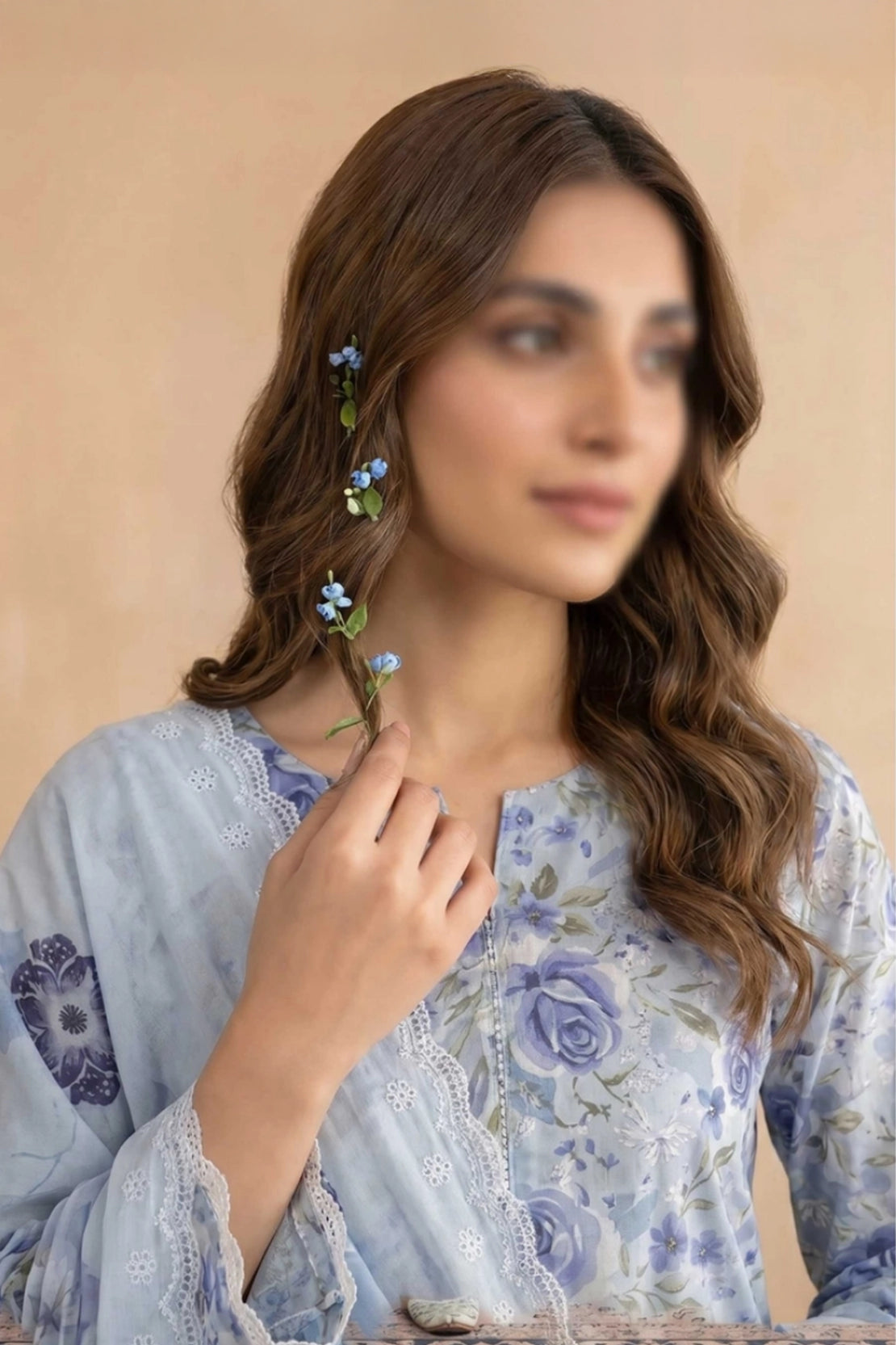 3 Piece - Embroidered Lawn - Tehzeeb 18503
