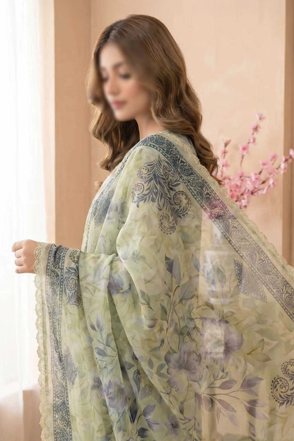 3 Piece - Embroidered Lawn - Tehzeeb 18506