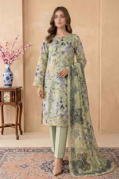 3 Piece - Embroidered Lawn - Tehzeeb 18506