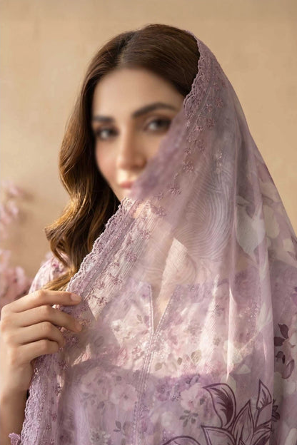 3 Piece - Embroidered Lawn - Tehzeeb 18507
